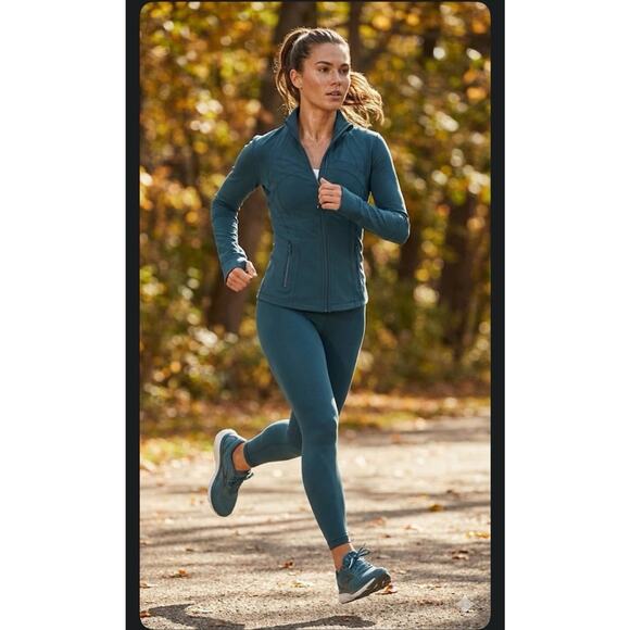 Women Lululemon Define Jacket Mesh Vent Luon Blue Borealis Sz 8 Athleisure - Picture 3 of 10